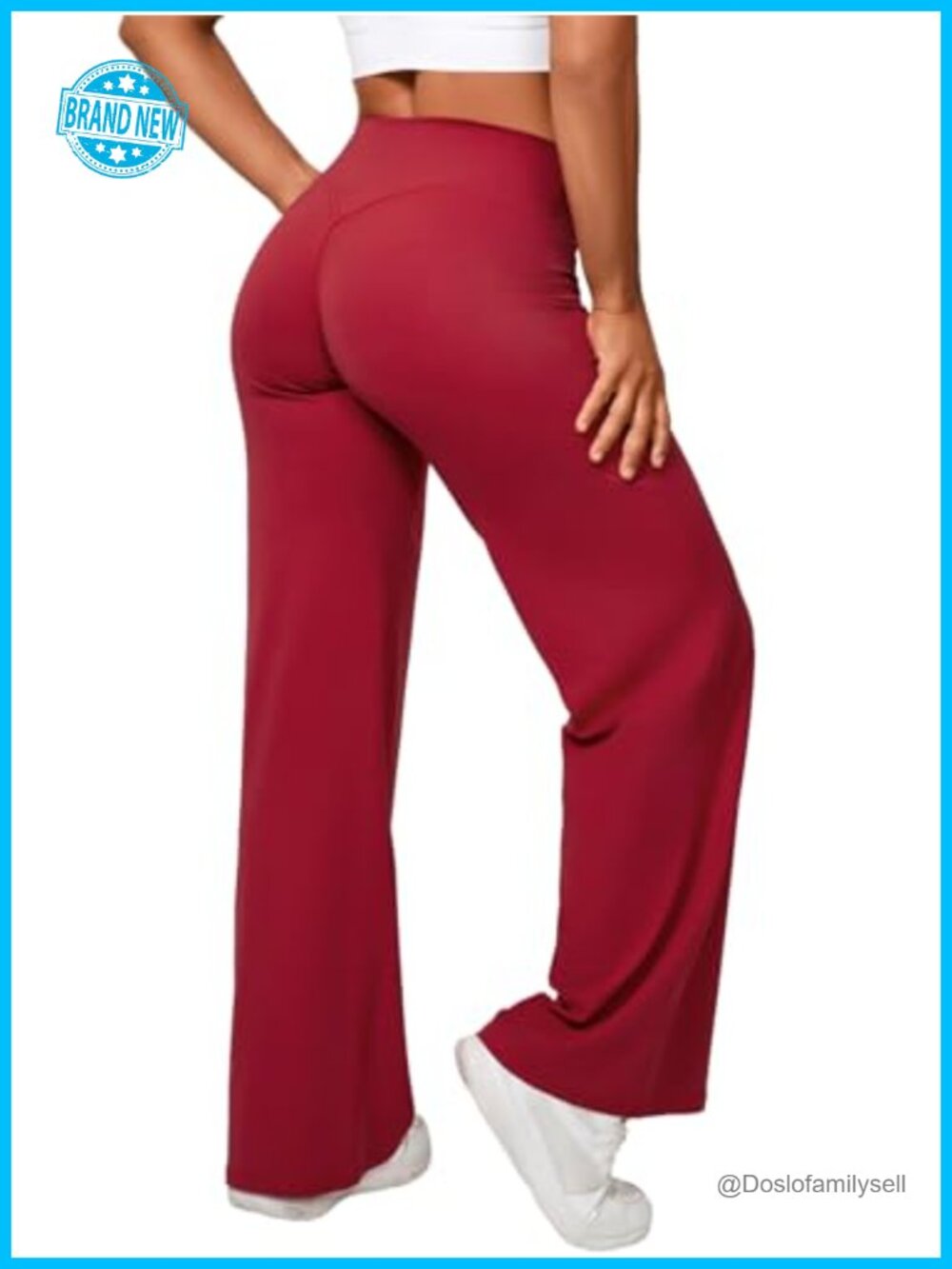 Womens Straight Leg Wide Leg Yoga Pants High Waist No Front Seam Gym Leggings